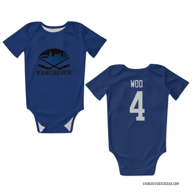 Jett Woo  Blue Vancouver Canucks  Newborn & Infant Bodysuit