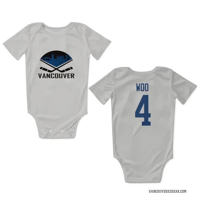 Jett Woo  White Vancouver Canucks  Newborn & Infant Bodysuit