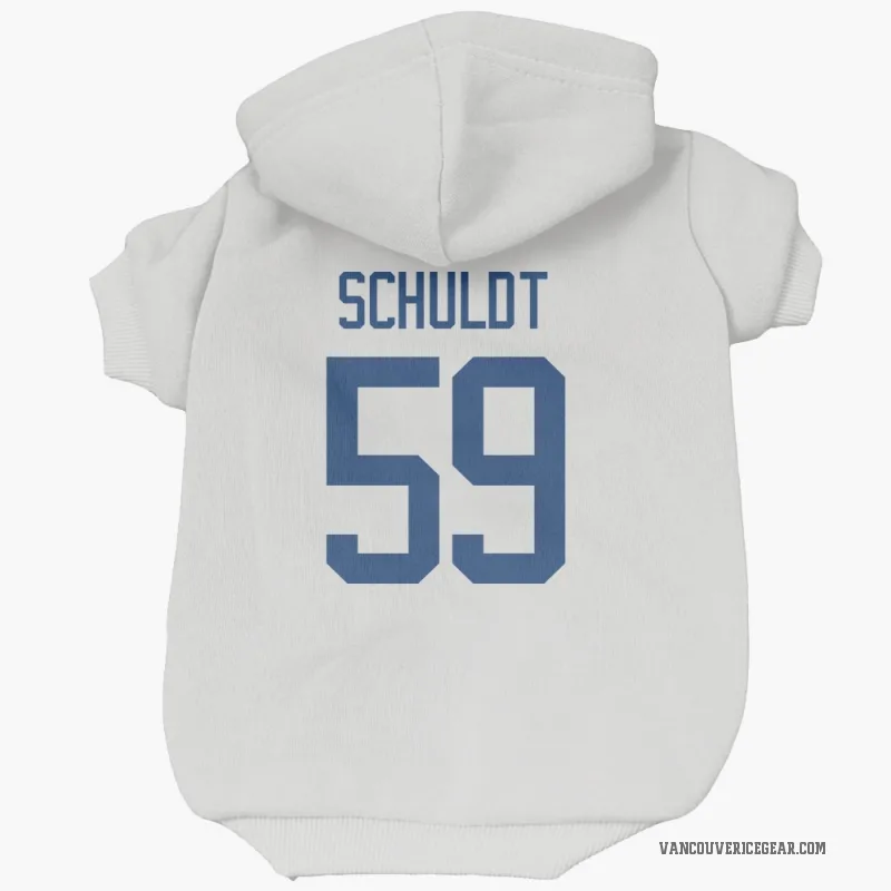 Jimmy Schuldt  White Vancouver Canucks  Cat & Dog Pet Hoodie