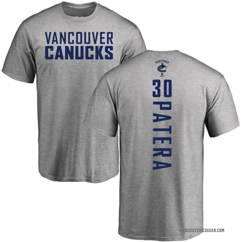 Jiri Patera Men's Ash Vancouver Canucks Backer T-Shirt -