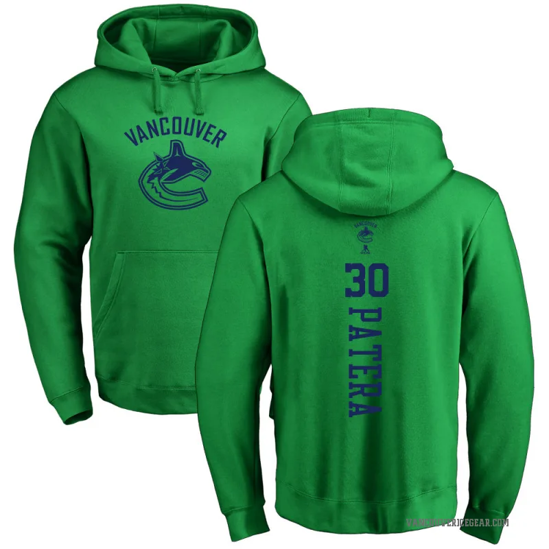 Jiri Patera Men's Green Vancouver Canucks Branded Kelly One Color Backer Pullover Hoodie