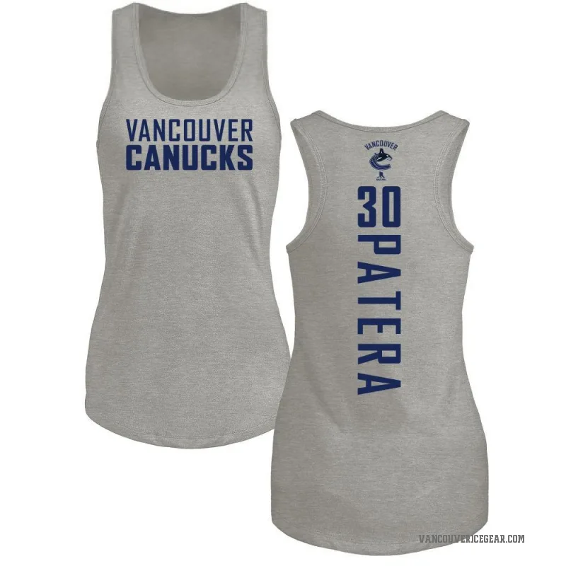 Jiri Patera Women's Ash Vancouver Canucks Backer Tank Top -