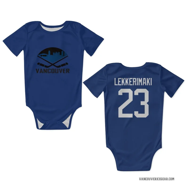 Jonathan Lekkerimaki  Blue Vancouver Canucks  Newborn & Infant Bodysuit
