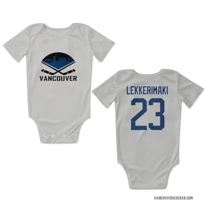 Jonathan Lekkerimaki  White Vancouver Canucks  Newborn & Infant Bodysuit