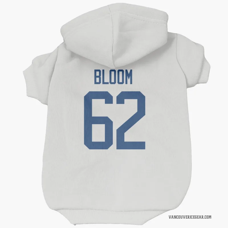 Josh Bloom  White Vancouver Canucks  Cat & Dog Pet Hoodie