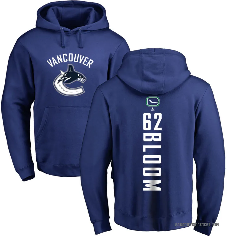 Josh Bloom Youth Royal Vancouver Canucks Branded Backer Pullover Hoodie