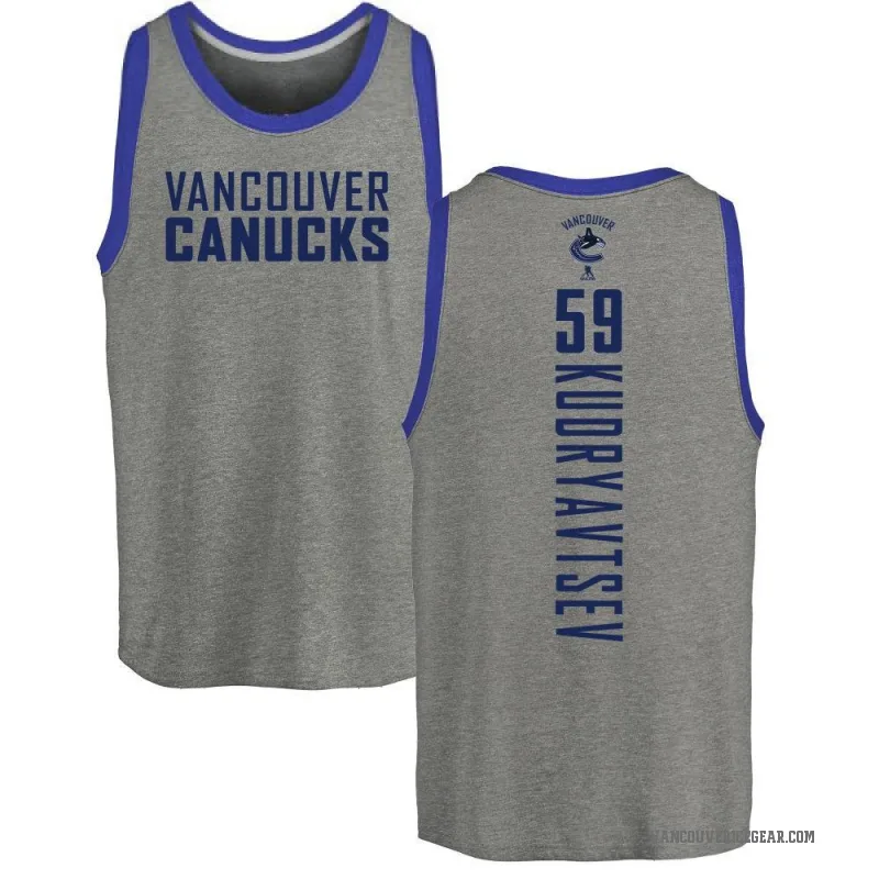 Kirill Kudryavtsev Men's Ash Vancouver Canucks Backer Tank Top -
