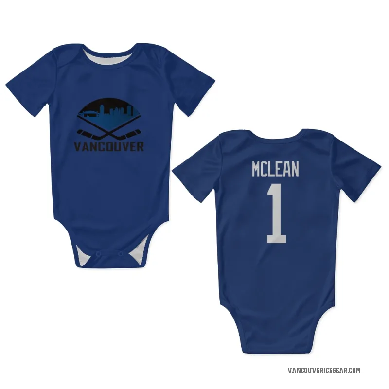 Kirk Mclean  Blue Vancouver Canucks  Newborn & Infant Bodysuit