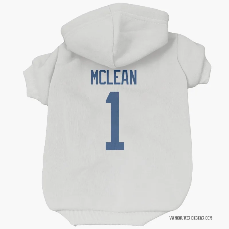 Kirk Mclean  White Vancouver Canucks  Cat & Dog Pet Hoodie