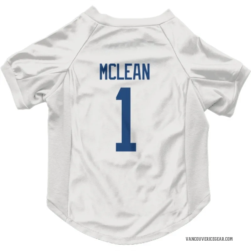 Kirk Mclean  White Vancouver Canucks  Cat & Dog Pet Jersey