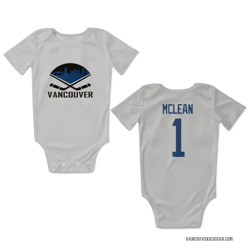 Kirk Mclean  White Vancouver Canucks  Newborn & Infant Bodysuit