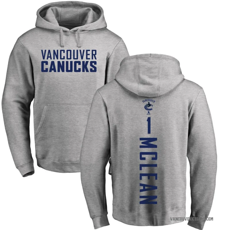 Kirk Mclean Youth Vancouver Canucks Branded Ash Backer Pullover Hoodie