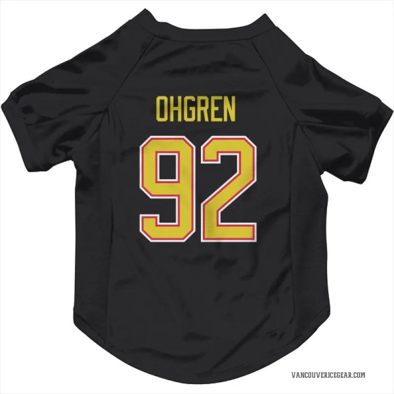 Liam Ohgren  Black Vancouver Canucks  Cat & Dog Pet Jersey