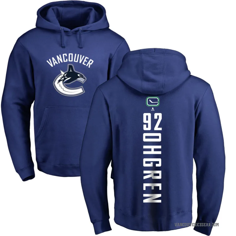 Liam Ohgren Men's Royal Vancouver Canucks Branded Backer Pullover Hoodie