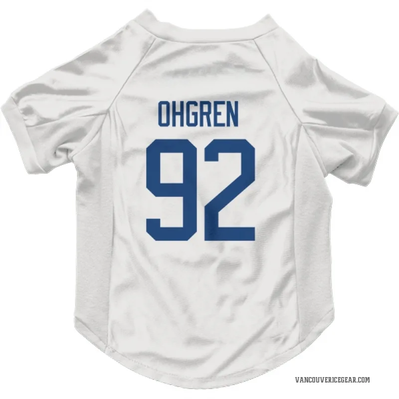 Liam Ohgren  White Vancouver Canucks  Cat & Dog Pet Jersey