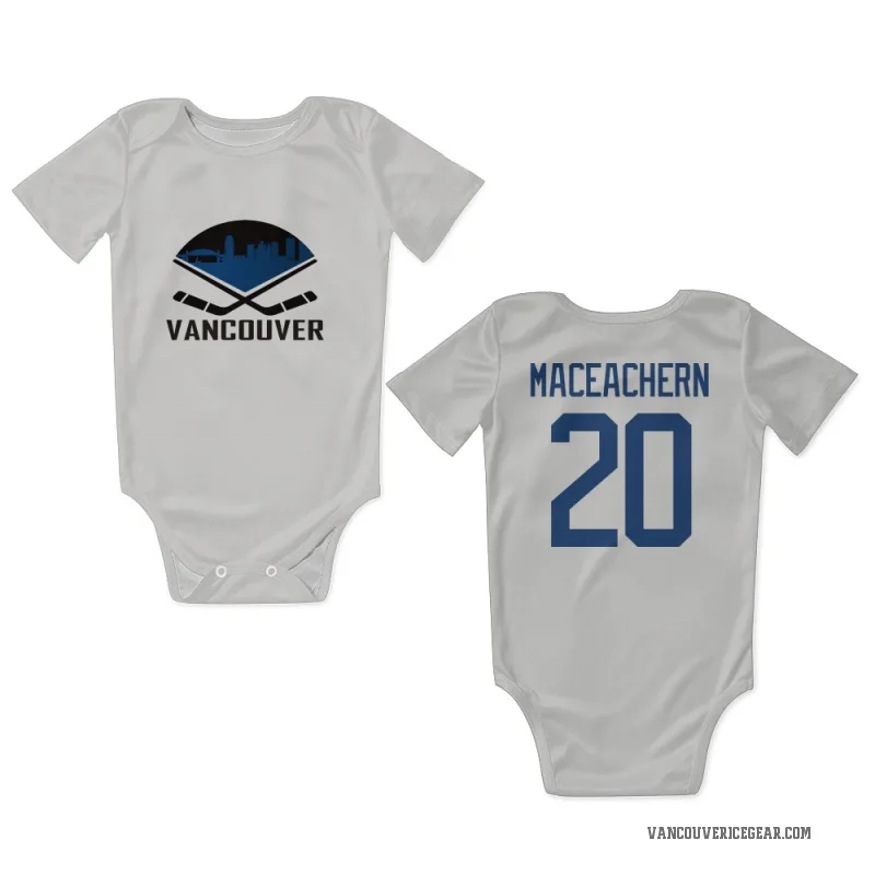Mackenzie MacEachern  White Vancouver Canucks  Newborn & Infant Bodysuit