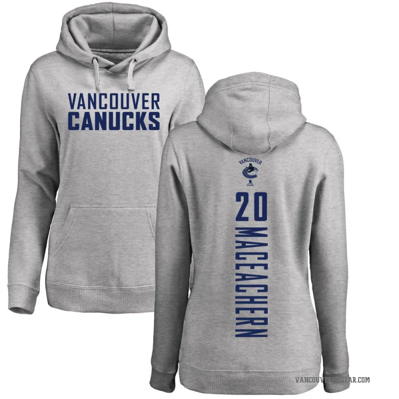 Mackenzie MacEachern Women's Vancouver Canucks Branded Ash Backer Pullover Hoodie