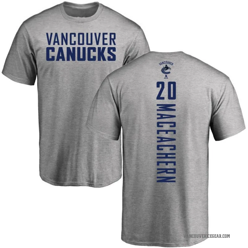 Mackenzie MacEachern Youth Ash Vancouver Canucks Backer T-Shirt -