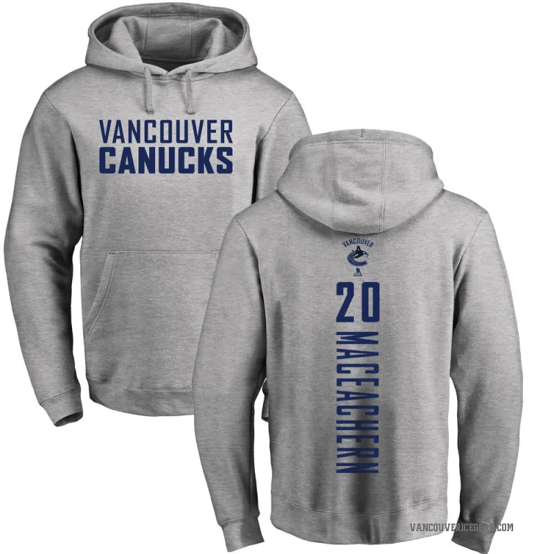 Mackenzie MacEachern Youth Vancouver Canucks Branded Ash Backer Pullover Hoodie