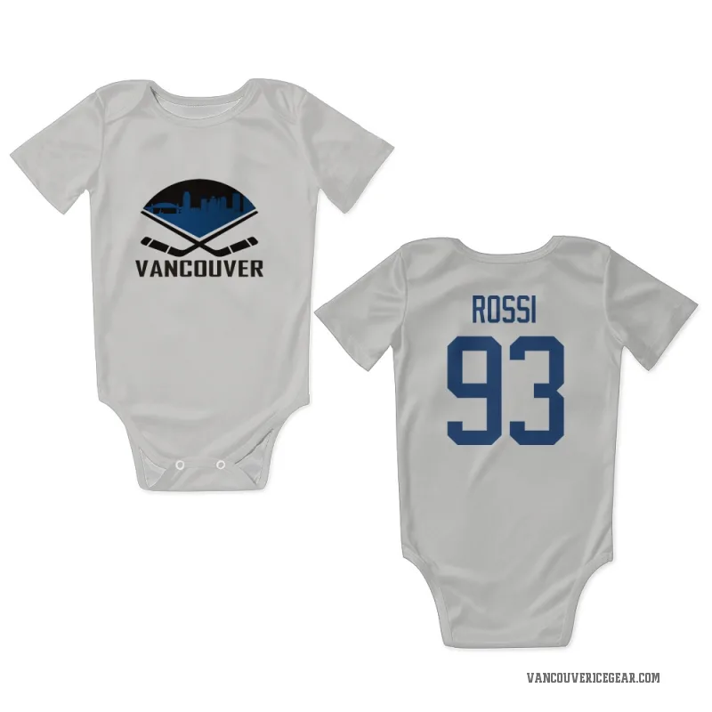 Marco Rossi  White Vancouver Canucks  Newborn & Infant Bodysuit