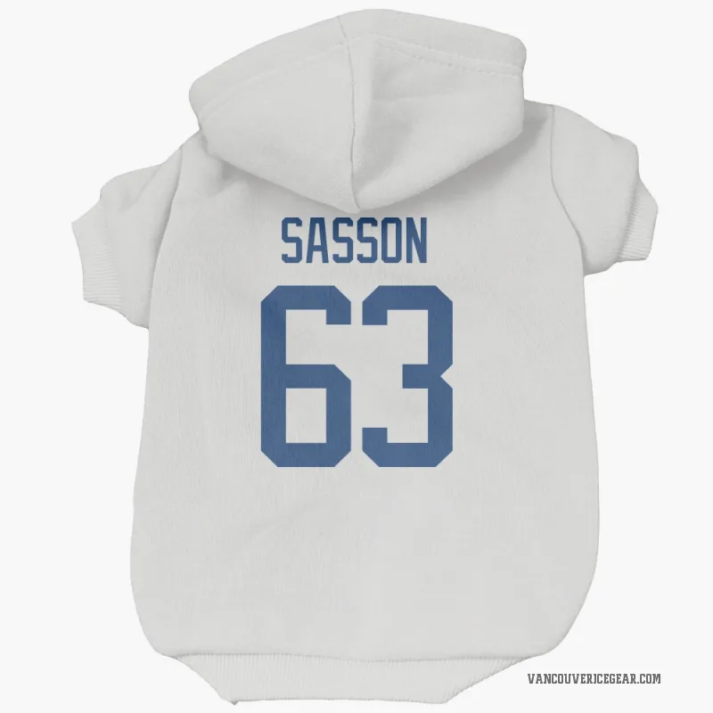 Max Sasson  White Vancouver Canucks  Cat & Dog Pet Hoodie