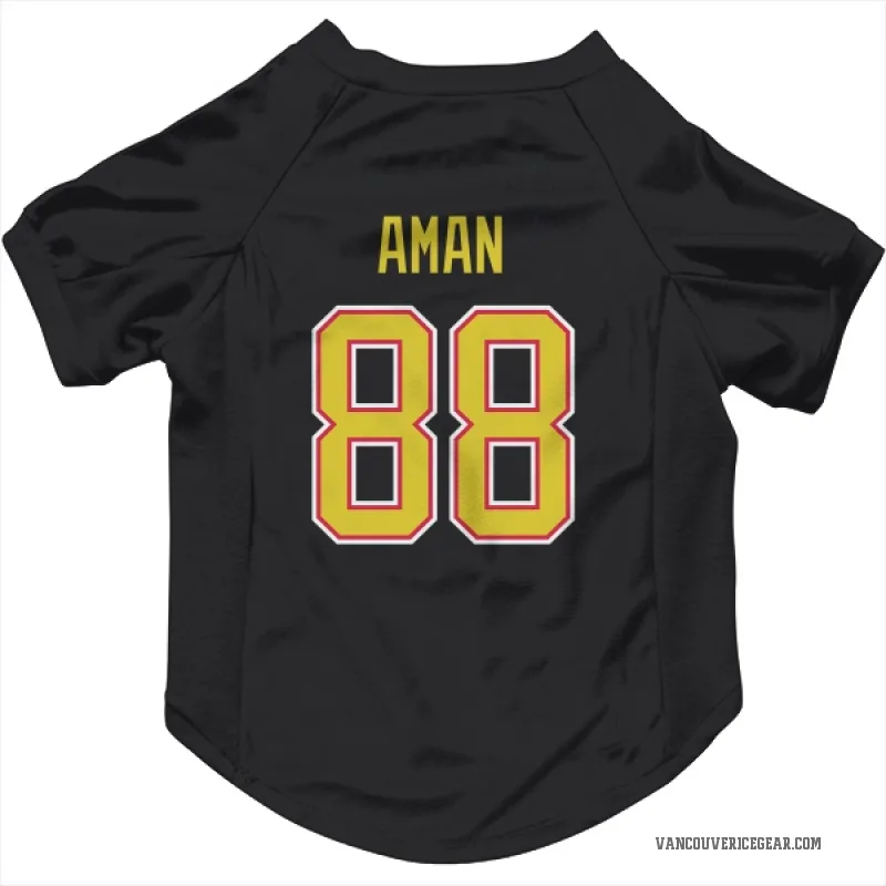 Nils Aman  Black Vancouver Canucks  Cat & Dog Pet Jersey