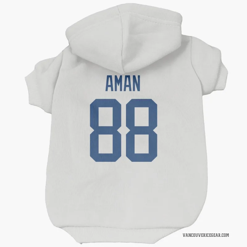 Nils Aman  White Vancouver Canucks  Cat & Dog Pet Hoodie