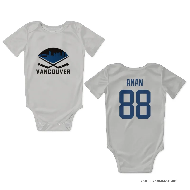 Nils Aman  White Vancouver Canucks  Newborn & Infant Bodysuit