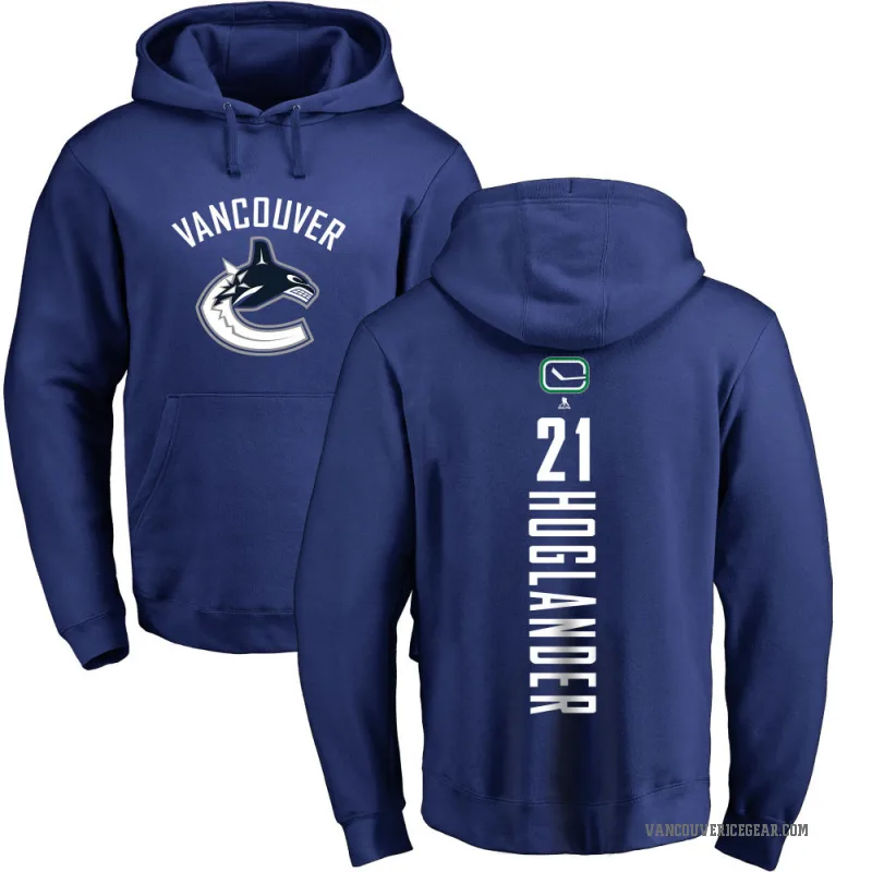 Nils Hoglander Youth Royal Vancouver Canucks Branded Backer Pullover Hoodie