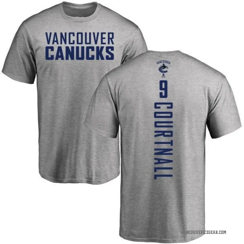Russ Courtnall Men's Ash Vancouver Canucks Backer T-Shirt -