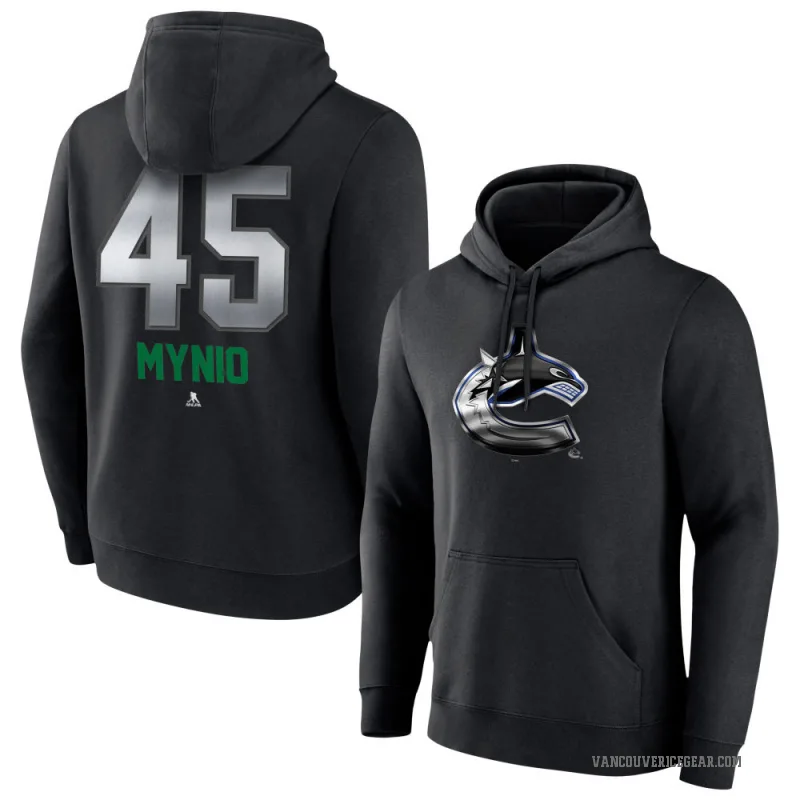 Sawyer Mynio Youth Black Vancouver Canucks Branded Midnight Mascot Logo Pullover Hoodie