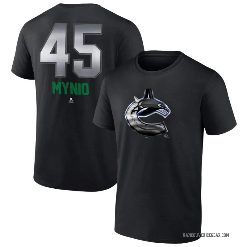 Sawyer Mynio Youth Black Vancouver Canucks Midnight Mascot Logo T-Shirt