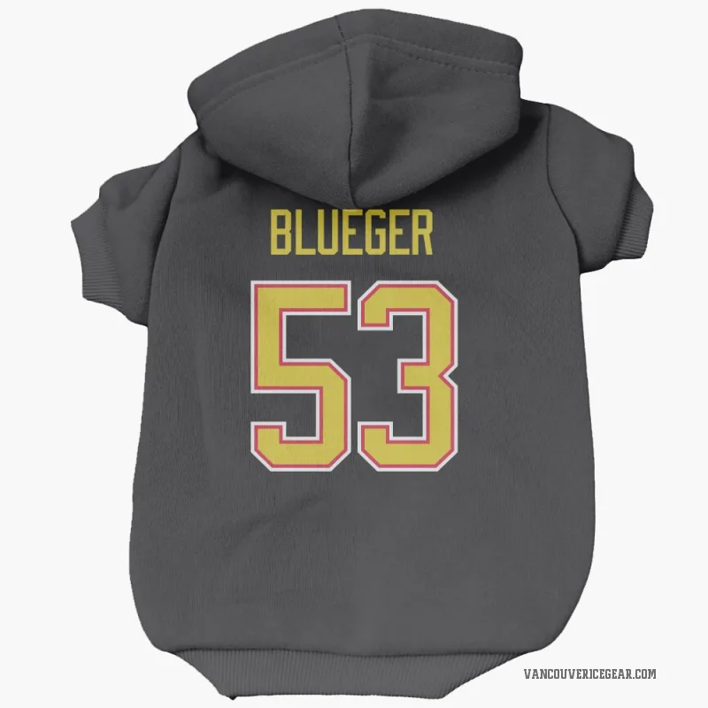 Teddy Blueger  Black Vancouver Canucks  Cat & Dog Pet Hoodie