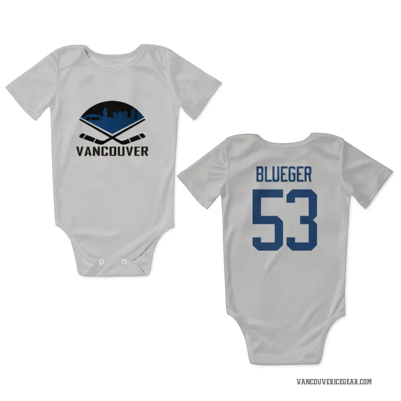 Teddy Blueger  White Vancouver Canucks  Newborn & Infant Bodysuit