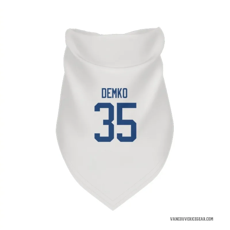 Thatcher Demko  White Vancouver Canucks  Cat & Dog Pet Bandana