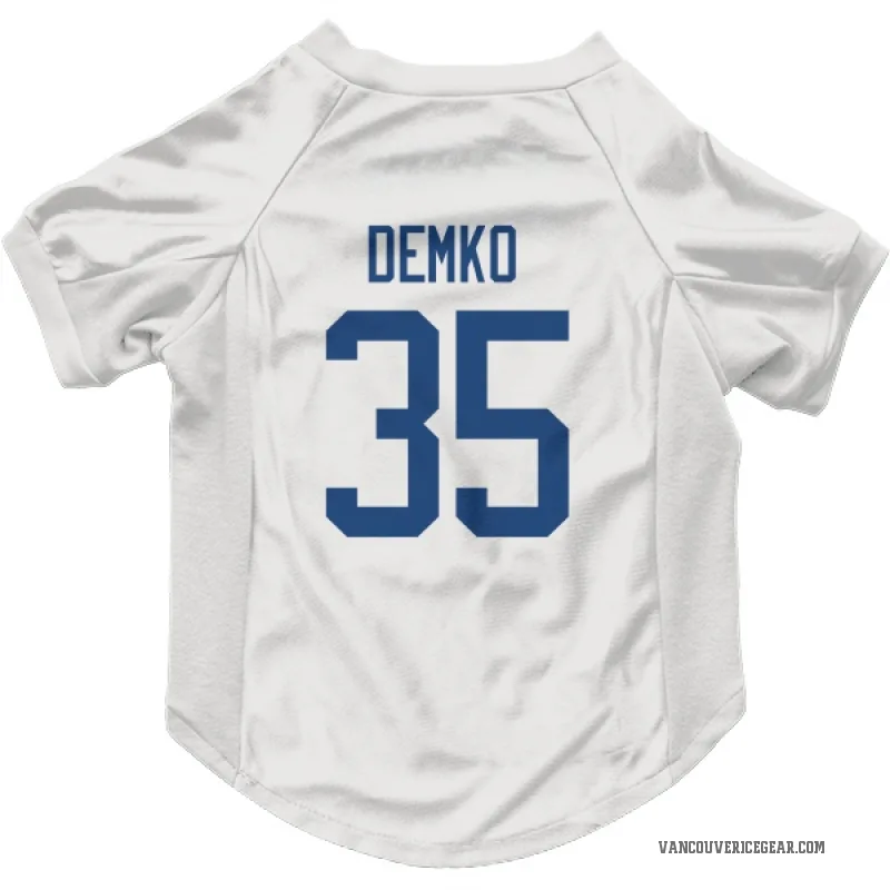 Thatcher Demko  White Vancouver Canucks  Cat & Dog Pet Jersey