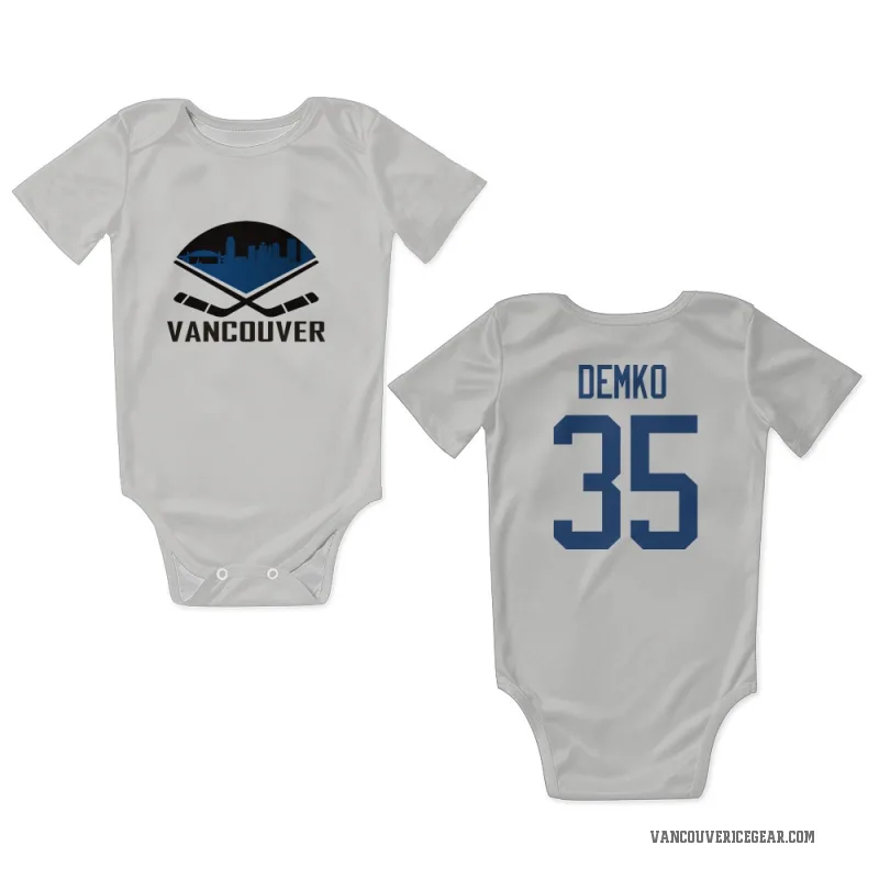 Thatcher Demko  White Vancouver Canucks  Newborn & Infant Bodysuit