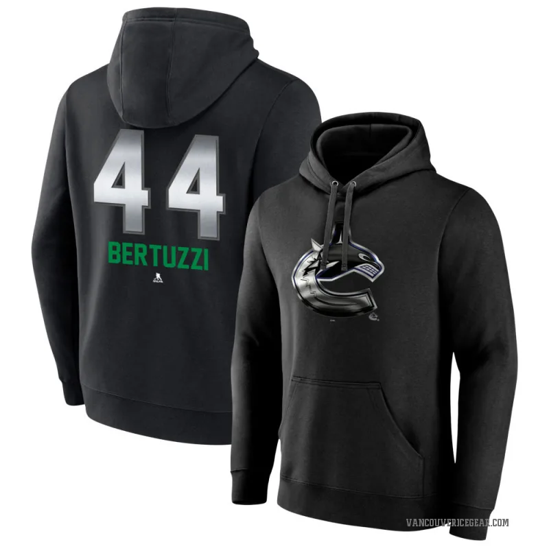 Todd Bertuzzi Youth Black Vancouver Canucks Branded Midnight Mascot Logo Pullover Hoodie