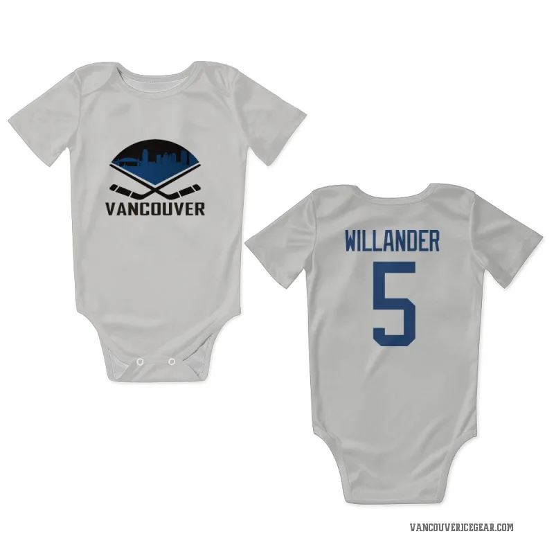 Tom Willander  White Vancouver Canucks  Newborn & Infant Bodysuit