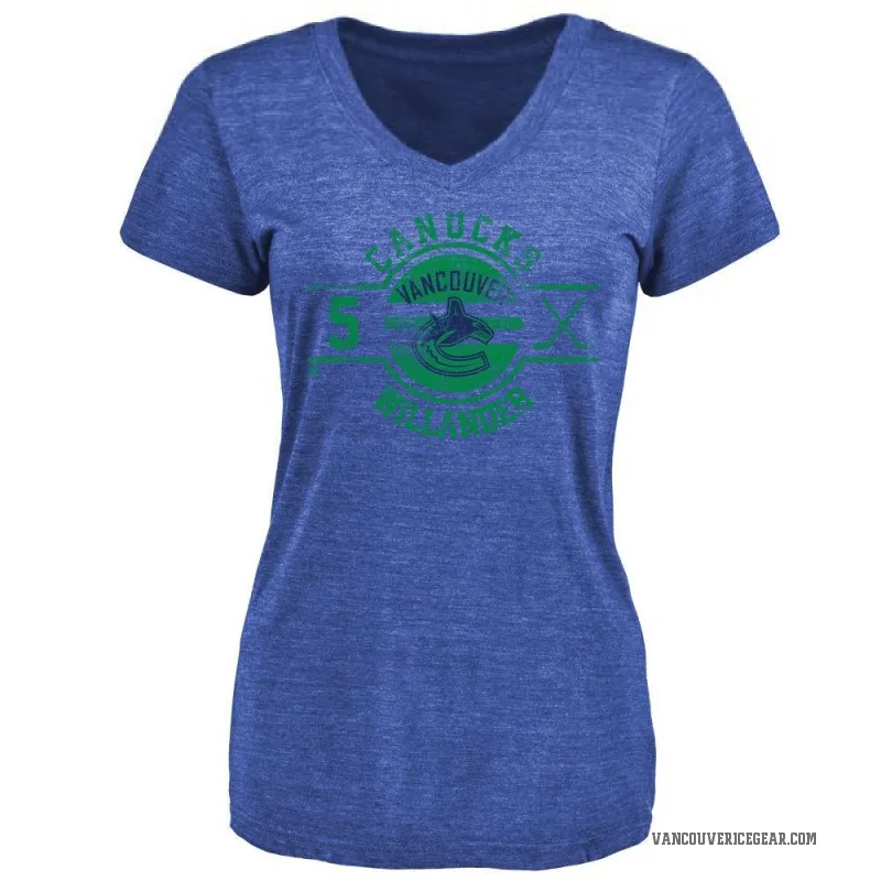 Tom Willander Women's Royal Vancouver Canucks Insignia T-Shirt -