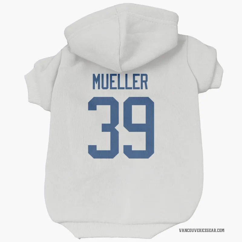 Ty Mueller  White Vancouver Canucks  Cat & Dog Pet Hoodie