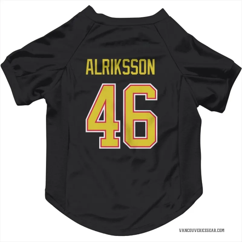 Vilmer Alriksson  Black Vancouver Canucks  Cat & Dog Pet Jersey