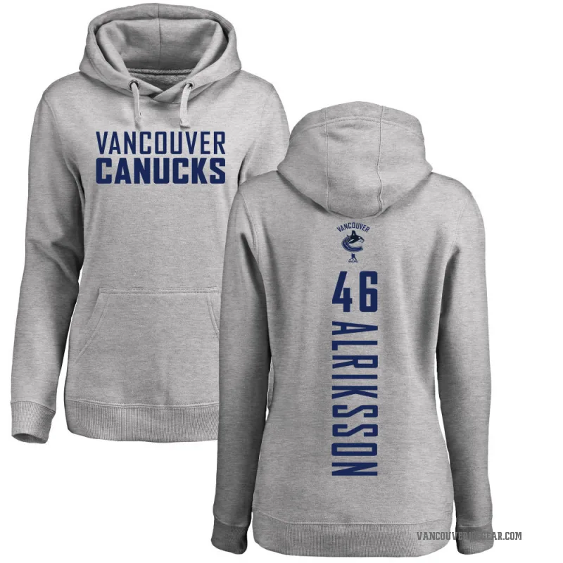 Vilmer Alriksson Women's Vancouver Canucks Branded Ash Backer Pullover Hoodie