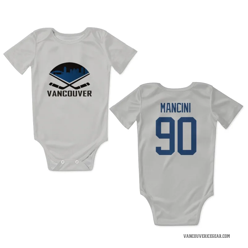 Vittorio Mancini  White Vancouver Canucks  Newborn & Infant Bodysuit