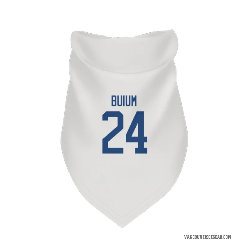 Zeev Buium  White Vancouver Canucks  Cat & Dog Pet Bandana