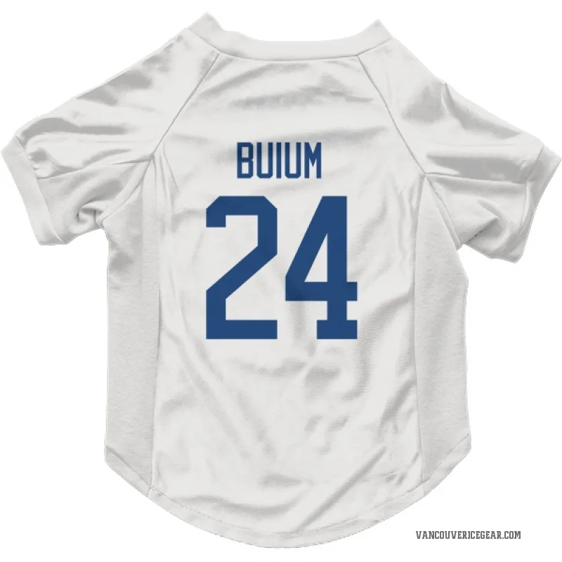 Zeev Buium  White Vancouver Canucks  Cat & Dog Pet Jersey