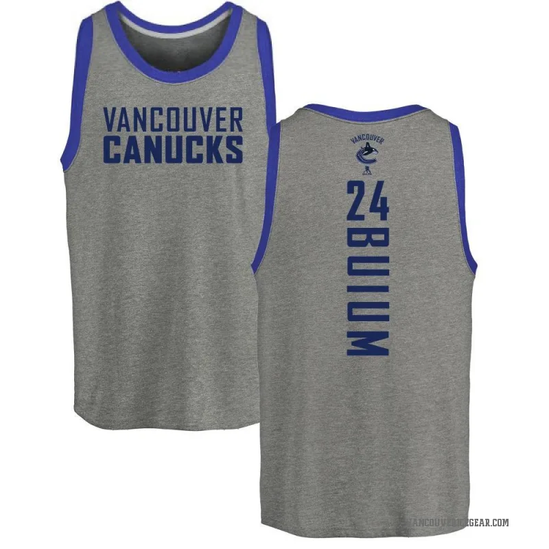 Zeev Buium Youth Ash Vancouver Canucks Backer Tank Top -
