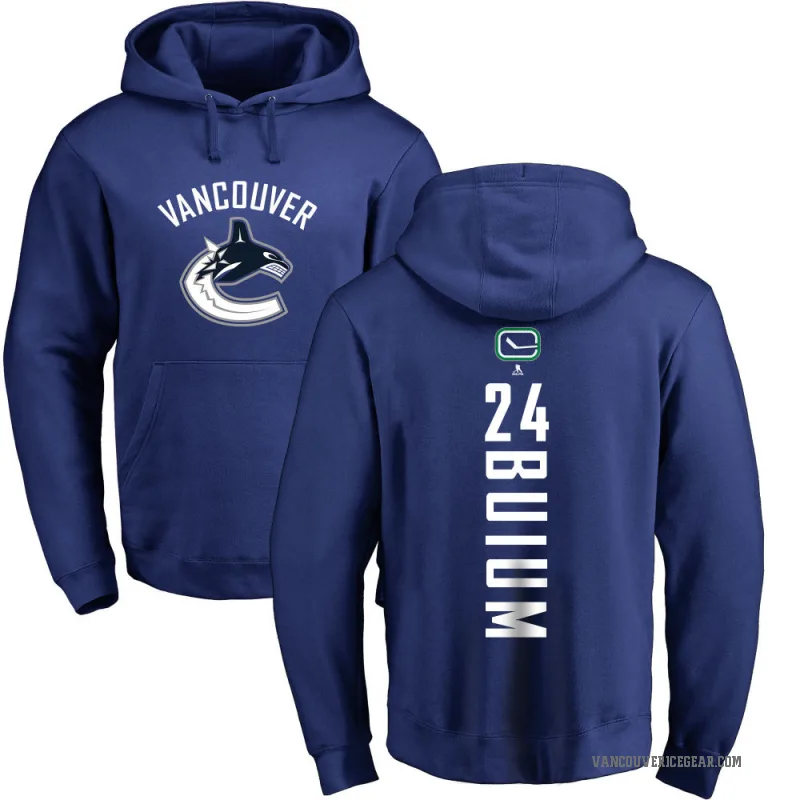 Zeev Buium Youth Royal Vancouver Canucks Branded Backer Pullover Hoodie